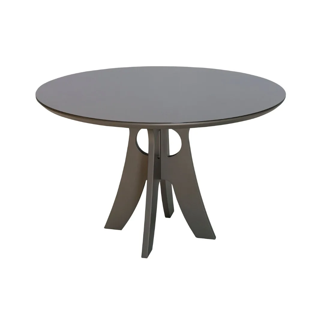 Mesa de Jantar Ø 120 x 76 Gottems Clear